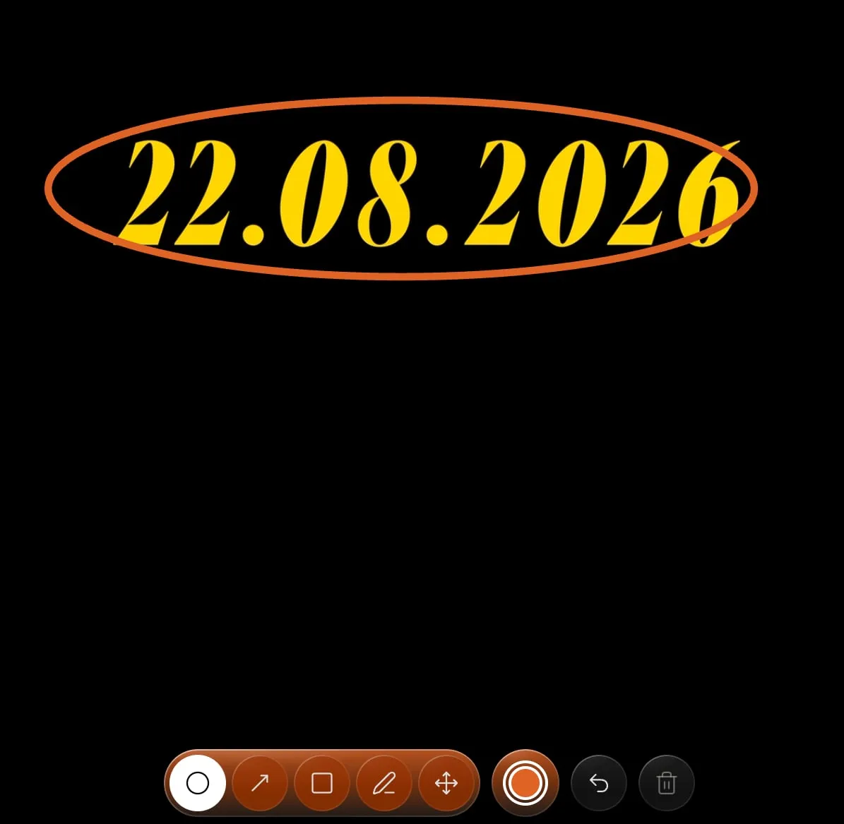 Léa circles the date on the title card to ask for a thinner font.
